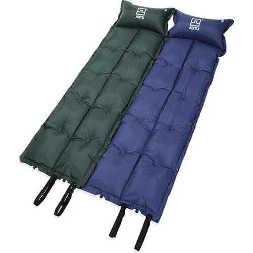 Automatic inflatable cushion pillow with moisture-proof pad stitching inflatable mattress AT6205