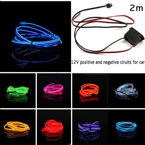 Automotive style interior decorative lighting environment light EL stitched flexible strip flexible neon 12V drive inverter 5M