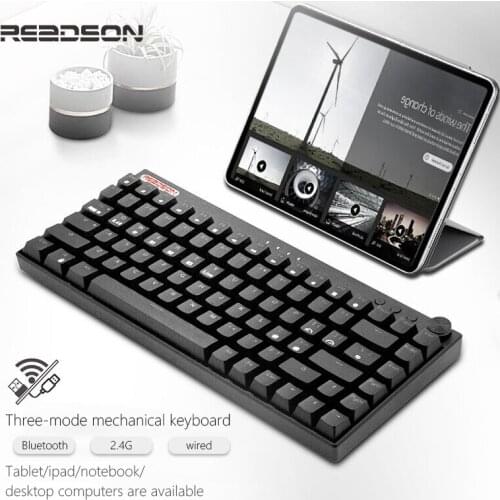 84 Keys Wireless Bluetooth/2.4Ghz 80% RGB Mechanical Gaming Keyboard Three Modes Connectable Keyboard with Hot-Swappable Mini