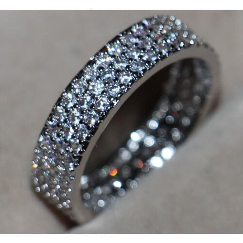 Choucong Size5-10 Amazing Jewelry 10kt white gold filled CZ Simulated Stones Women Wedding Round Band Engagement Rings for Women