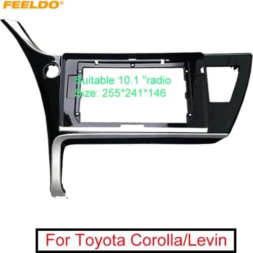 FEELDO Car Audio 10.1” Big Screen 2Din Fascia Frame Adapter For Toyota Corolla Levin Stereo Dash Fitting Panel Frame Kit