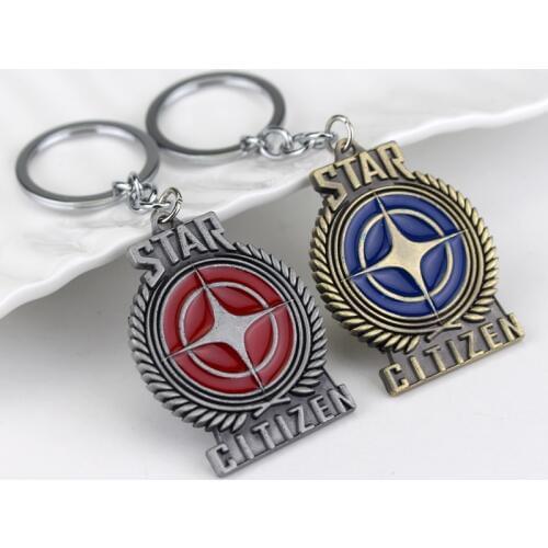 Hot Game Series Star Citizen Starcitizen Keychain Metal Pendent Key Chain Alloy Key Rings Chaveiro for Fans Souvenir