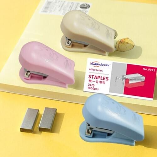 Huapuda Mini Stapler 0366 Portable Small Stapler Useful Staple 24/6 Student Paper/Receipt/Book/Draft Binding Stationery Supplies