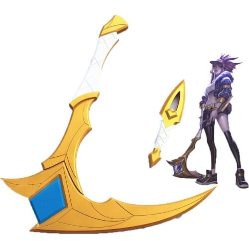 Game League of Legends LOL KDA Akali Sickle Dagger Cosplay Weapon Prop Cosplay performance non-destructive can pass security