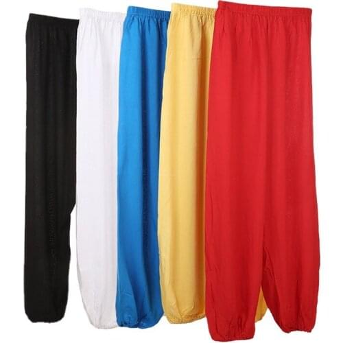 Cotton Linen Tai Chi Kung Fu Martial Arts Pants Wushu Wing Chun Trousers Loose Plus Size Trousers for Kung Fu Tai Chi Clothing