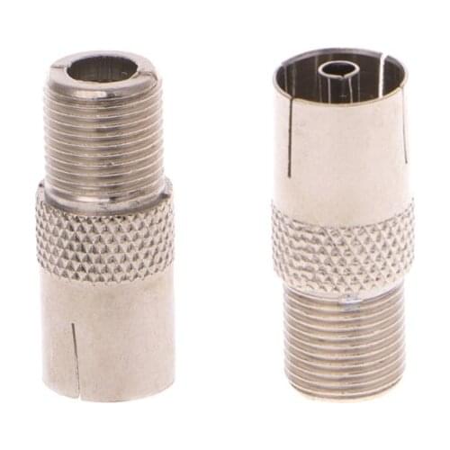10 Pcs F Type Female Jack To TV PAL Female Jack RF Coaxial Adapter Connector