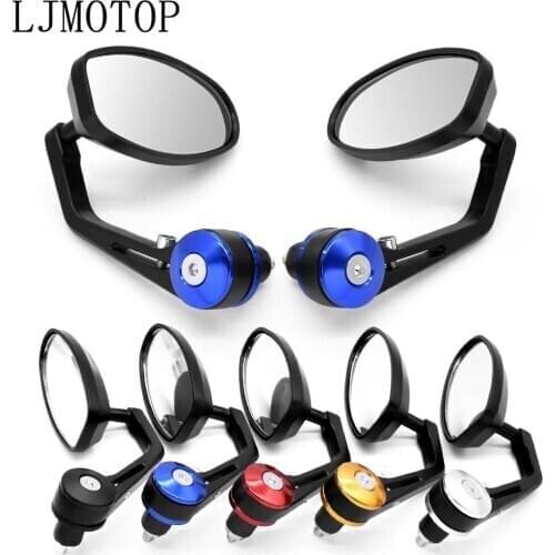 CNC Motorcycle Mirror 7/8" Handle Bar End Aluminum Rearview Mirrors For Ducati 400 620 695 696 796 821 797 MONSTER SS750 SS800
