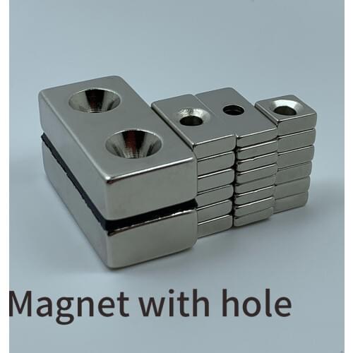 Neodymium magnet small Block strong magnet super powerful Permanent magnetic permanent rectangle Magnet with hole