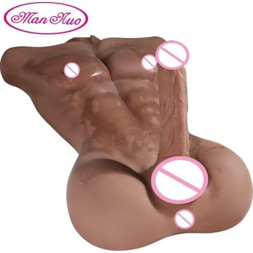 New Real Life Tpe Sex Doll Half Body Sex Dolls with Realistic Big Dildo Sex Toys Adult Long Penis for Women Strapon Male Doll