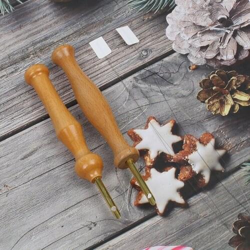 Durable Knitting Embroidery Pen Punch Needle Threader Set DIY Wood Handle Sewing Weaving Felting Craft Dropshipping