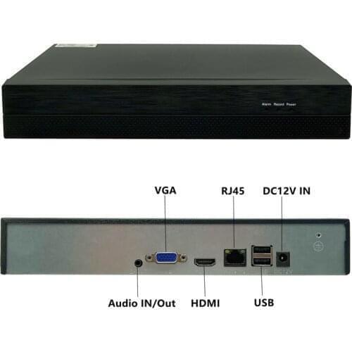 10CH*4K H.264/H.265 Network Digital Video Recorder Metal Shell NVR ONVIF P2P Cloud VMS XMEYE1 SATA MAX 12T RTSP Motion Detection
