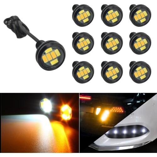 23mm Eagle Eye LED Bulb,DRL Light Ultra Thin Waterproof Car Motorcycle Turn Signal Light Fog Tail Backup Reverse Light,10-Pack
