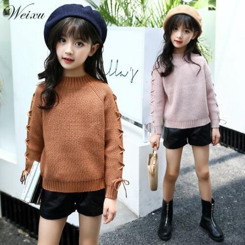 Baby Girl Sweater Childrens Pink Pullover Knitted Cardigan Sweaters Winter Teenagers Kids Clothes for Girl 5 6 7 8 12 14 Years