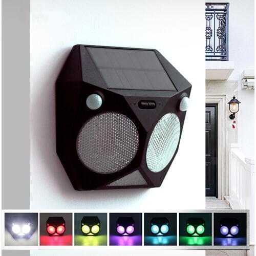 Solar Light Outdoor Motion Sensor Waterproof Garden Solar Lamp RGBW LED Dual PIR Security Light