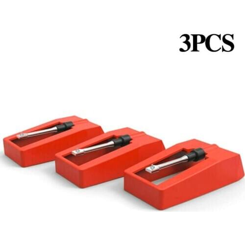 3PCS Turntable Diamond Stylus Needles Universal Record Player Stylus Needle Replacement For Retro Phonograph Record Player