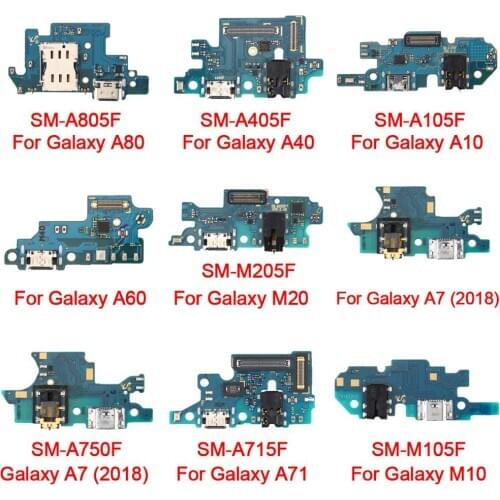 USB Charging Port Board For Galaxy A80/A40/A10/A60/M20/A60/ A7 (2018)/A71/M10 Dock Board Connector Main Motherboard Flex Cable