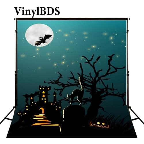 VinylBDS Photography Backdrops 10X10ft Party Backdrops Halloween Backdrop Night Stars Backdrop Forest Background For Studio