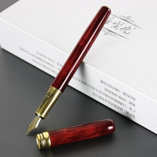High quality Signature Pen Beautiful Fine Brushwork brass Wood Fountain Pen