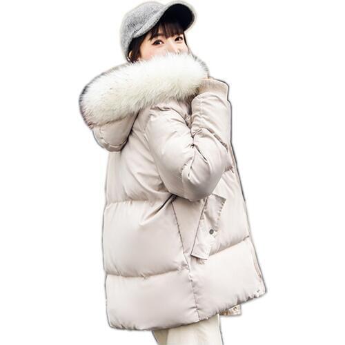 Women Winter Jackets Coats 2019 New Down cotton Hooded Parkas Feminina Warm Jacket Faux Fur Collar Plus Size Coats Outerwear