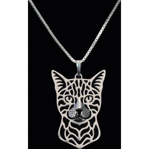 New Unique Romantic Gold Silver Color Bengal cat Pendant Necklace Hunger Games Necklace Women Best Friend Choker Animal Jewelry