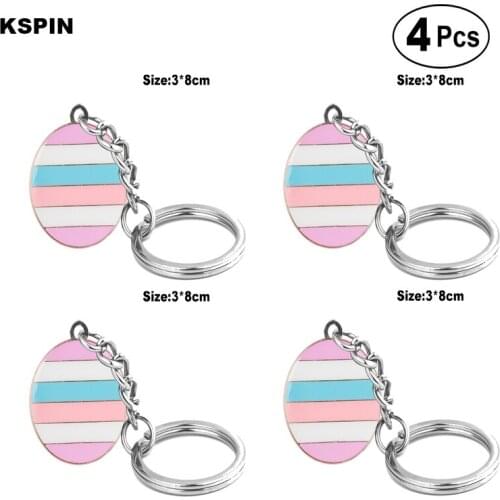 Intersex Key Ring Lapel Pin Flag badge Brooch Pins Badges 4pcs
