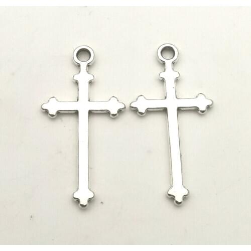 10Pcs Religious Cross Pendant Jesus Christian Pendant Looking for Handmade Earrings Jewelry Accessories 18X14mm