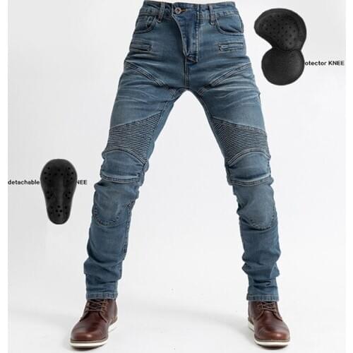 2020 New PK718 Motorcycle Casual riding pants slim stretch locomotive anti-fall pants with protective gear riding jeans