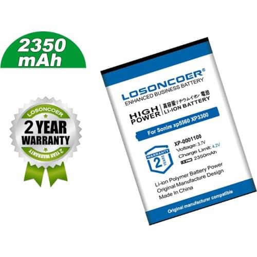 LOSONCOER Battery 2350mAh XP3.20-0001100 Battery For Sonim XP5560 XP3300 XP1300 XP3.2 QUEST PRO XP5300 XP-0001100 Battery