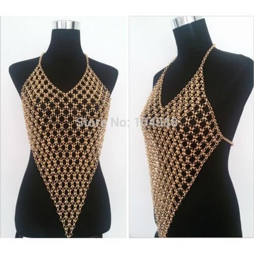 FREE SHIPPING New Style B626 Women Fashion Gold Chains Harness Chains Sexy Body Chains Longer Clothing Chains Jewelry 3 Colors