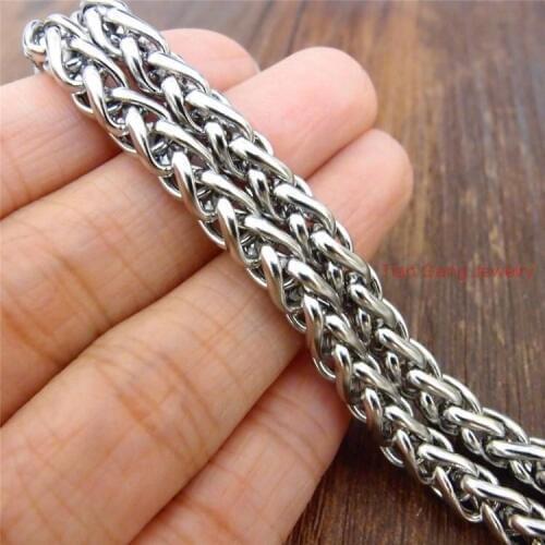 7"-40" Choose Shiny 316L Stainless Steel 6MM Silver Color Cuban Curb Figaro Link Chain Mens Necklace or Bracelet Bangle Jewelry