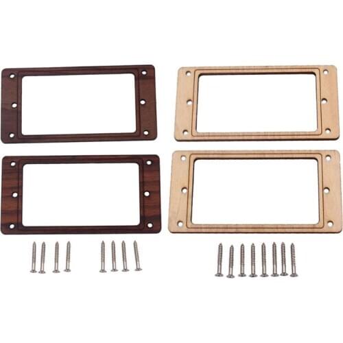 Wood Humbucker Pickup Mounting Ring Frame with Screws for LP Guitar Parts
