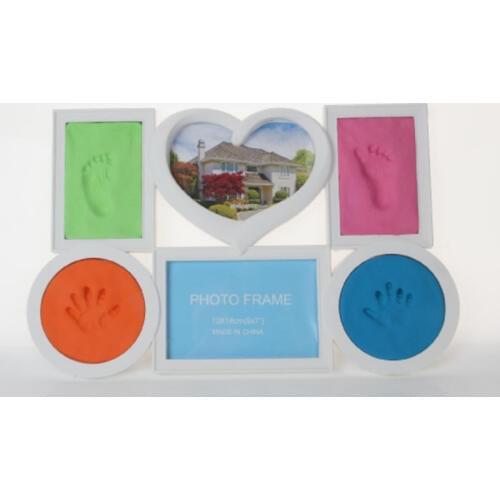 Cute Pretty Baby Photo Frame 7 Color DIY Footprint Handprint Soft Clay Easy To Use Safe Non Toxic Inkpad Ceremony Gift For Baby