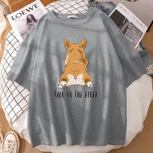 Talk To The Fluff Printed Tshirts Mans Fashion Big-Size Clothing Streetwear Round Neck T-Shirts Fashion Vintage Male Tshirts