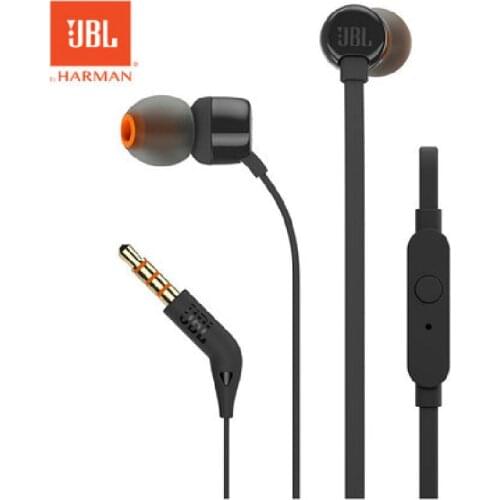 JBL T110 earphones in-ear subwoofer music headphones Apple 6S Xiaomi Oppo for both men and women
