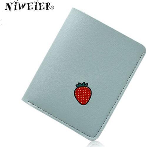 JULICXYJ Brand Cute Sweet Cherry Strawberry Womans Purse 2017 New Fashion Girl Teenager Small Mini Leather Wallet Card Bags