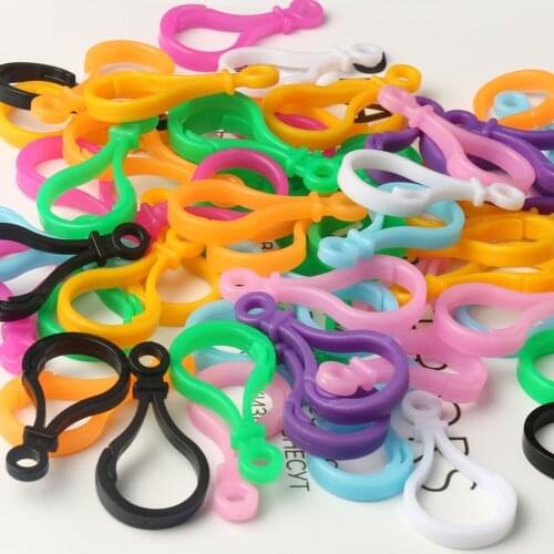 50/100pcs Plastic Colorful Lamp Shape Buckle Snap Hook Lobster Clasp DIY Needlework Luggage Sewing Handmade Wholesale 48*24*5mm