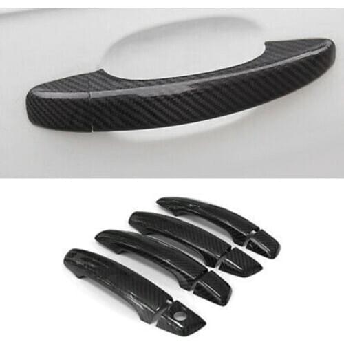Carbon Fiber Door Handle Frame Cover Fit For Audi A3 S3 2014-2018 TT A4 A5 Q3 Q5