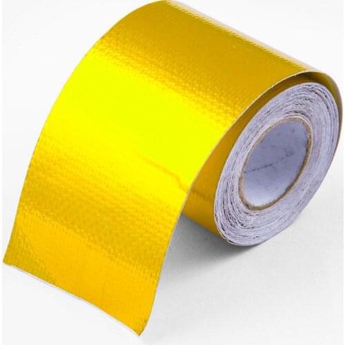 2"x16' Gold Reinforced Tape Heat Shield Adhesive Backed Resistant Wrap 5M