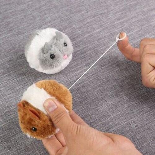 Little Mouse Cat Dog Toy Trembling Mouse Moving Toy Non-electric Clockwork Dog Toys Random Pet Cat Plush Toy Automatic Movement