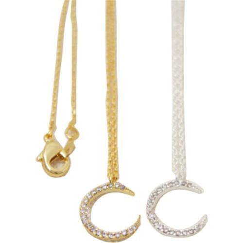 Fashion crescent pendant necklaces The beautiful moon necklaces for women Glittering crescent necklaces for