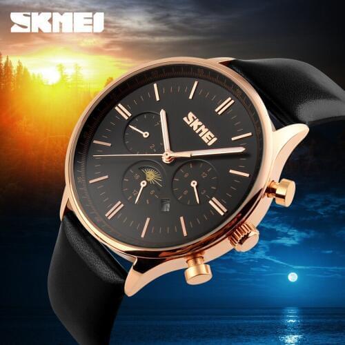 New Famous Top Brand Luxury Mens Watches Business Watch Genuine Leather Luxury Clock Men Watch Quartz Wristwatches Watch Relogio