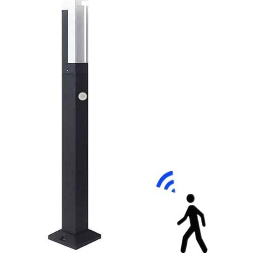 Outdoor Motion Sensor 10W LED Lawn Lamp Waterproof IP65 Aluminum Acrylic Lampshade Courtyard Villa Landscape Pathway Lawn Lights