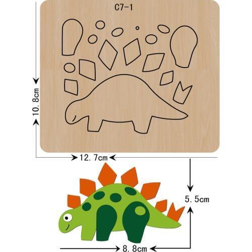 New dinosaur Wooden die Scrapbooking C-7-1 Cutting Dies Compatible with most die cutting machines