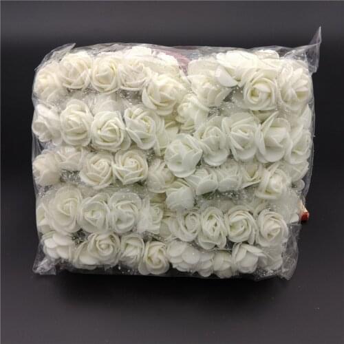 New 144 Pcs/ Pack Mini Foam Artificial Rose Flower Bouquet Wedding Decor Craft Supplies SCI88