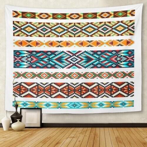 Beading Tribal Beads Necklace African Ethnic Cross Squares Diamonds Chevrons Bracelet Ribbon Lace Tapestry Wall Hanging