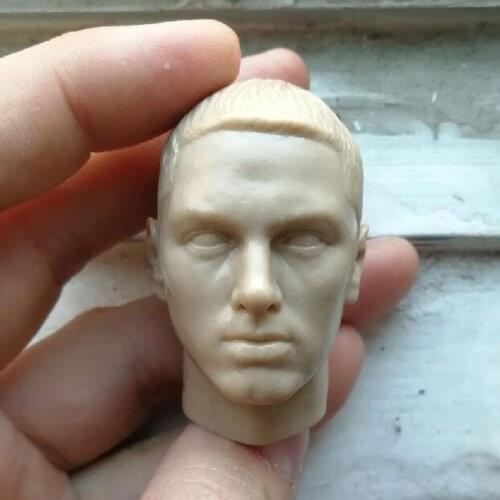 Blank Hot 1/6 Scale Hip Hop Singers Eminem Head Sculpt Unpainted Fit 12" Figure