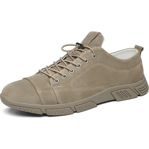 Plus Size 38-44 NEW 2021 Genuine Leather Men Casual Shoes Brand Frosted Sneakers Moccasins Breathable Slip on Driving Shoes