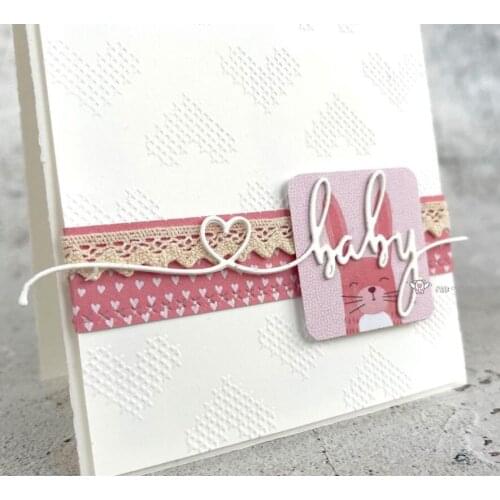 Mmao Crafts Metal Steel Cutting Dies 2021 New Baby letter strips Scrapbooking Paper/photo Cards Embossing Dies