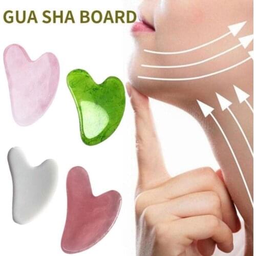 1set Resin Massage Roller For Face Natural Massager Green Scraper Set Thin Lift Beauty Slimming Tools Roller