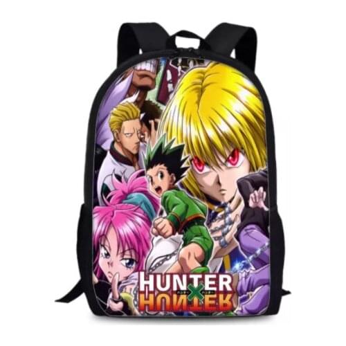 Anime HUNTERxHUNTER Backpack Hunter X Hunter Children School Bags HXH Killua Zoldyck Gon Freecss Chrollo Boys Girls Book Bag